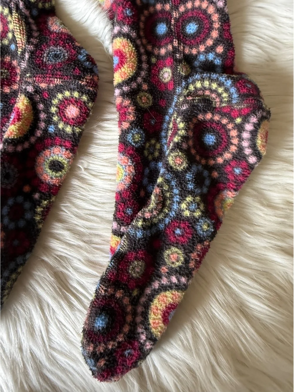 Cozy Multicolor Patterned Fleece Socks